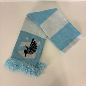 Minnesota United FC Soccer Light Blue & White Striped Winter Game Scarf